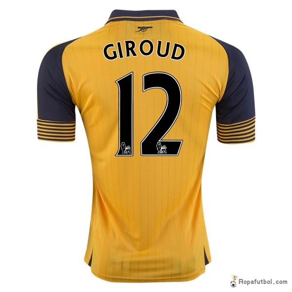 Camiseta Arsenal Replica Segunda Ropa Giroud 2016/17 Amarillo